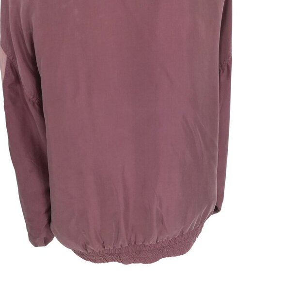 Vintage 100% Silk Exchange Pink Full Zip Windbreaker Jacket Size M Mauve Granny - Picture 10 of 11